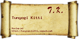 Tunyogi Kitti névjegykártya